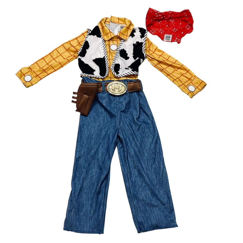 Spirit Halloween Toy Story Woody Costume Jumpsuit Toddler Boys Girls 3-4T Multi